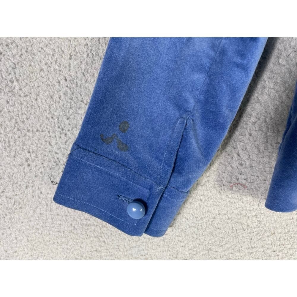 Talbots Womens Blue Corduroy Utility Jacket Mock Neck Button Front Size 8 - Thumbnail 11