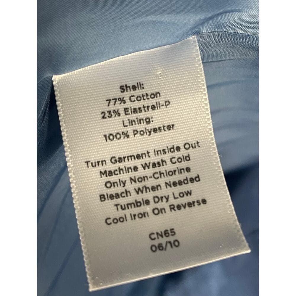 Talbots Womens Blue Corduroy Utility Jacket Mock Neck Button Front Size 8 - Thumbnail 3