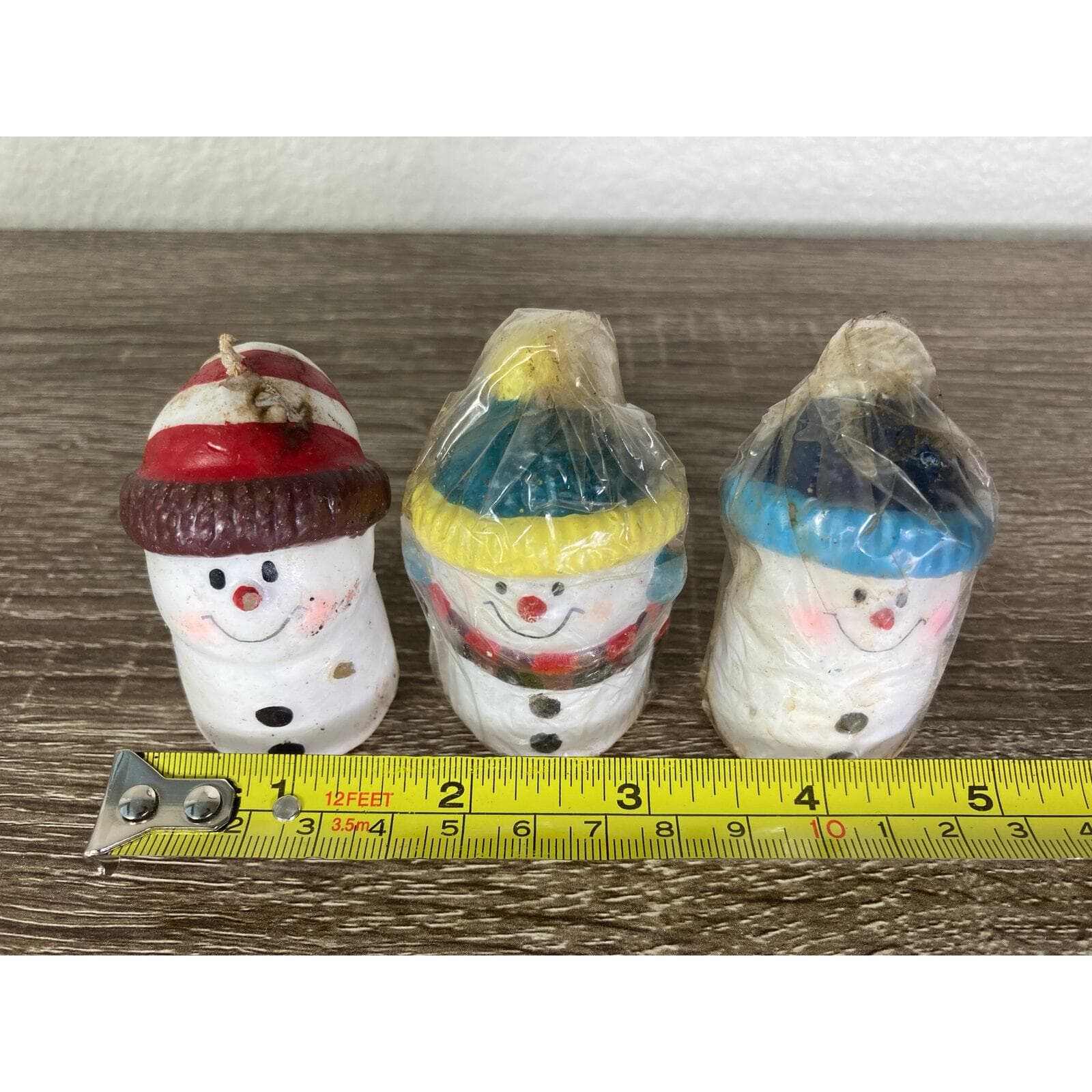 Vintage S' More Love Snowman Candles Set of 3 Christmas Decor - Thumbnail 6
