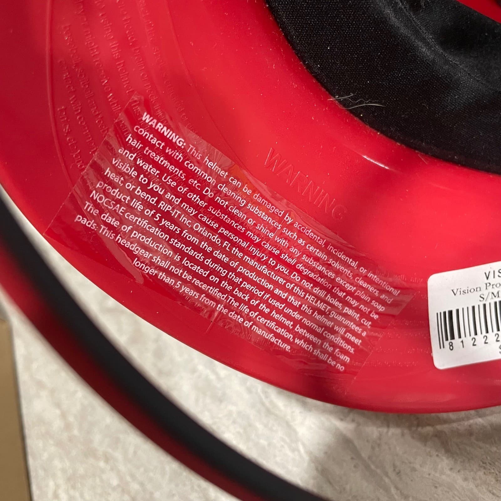 Rip-It Vision Pro Matte Softball Batting Helmet with Mask Scarlet Red S/M - Thumbnail 12