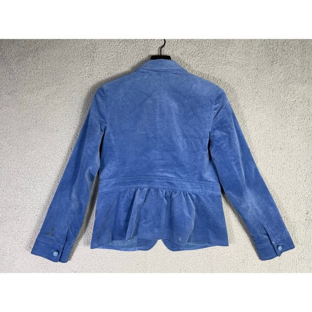 Talbots Womens Blue Corduroy Utility Jacket Mock Neck Button Front Size 8 - Thumbnail 10
