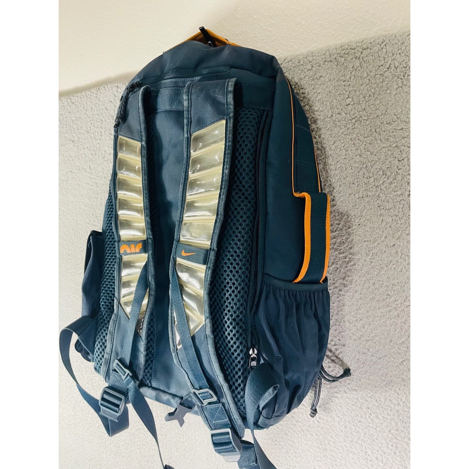 Nike Utility Elite Backpack Navy Blue Orange Training Gym Laptop Bag Air Max - Thumbnail 13