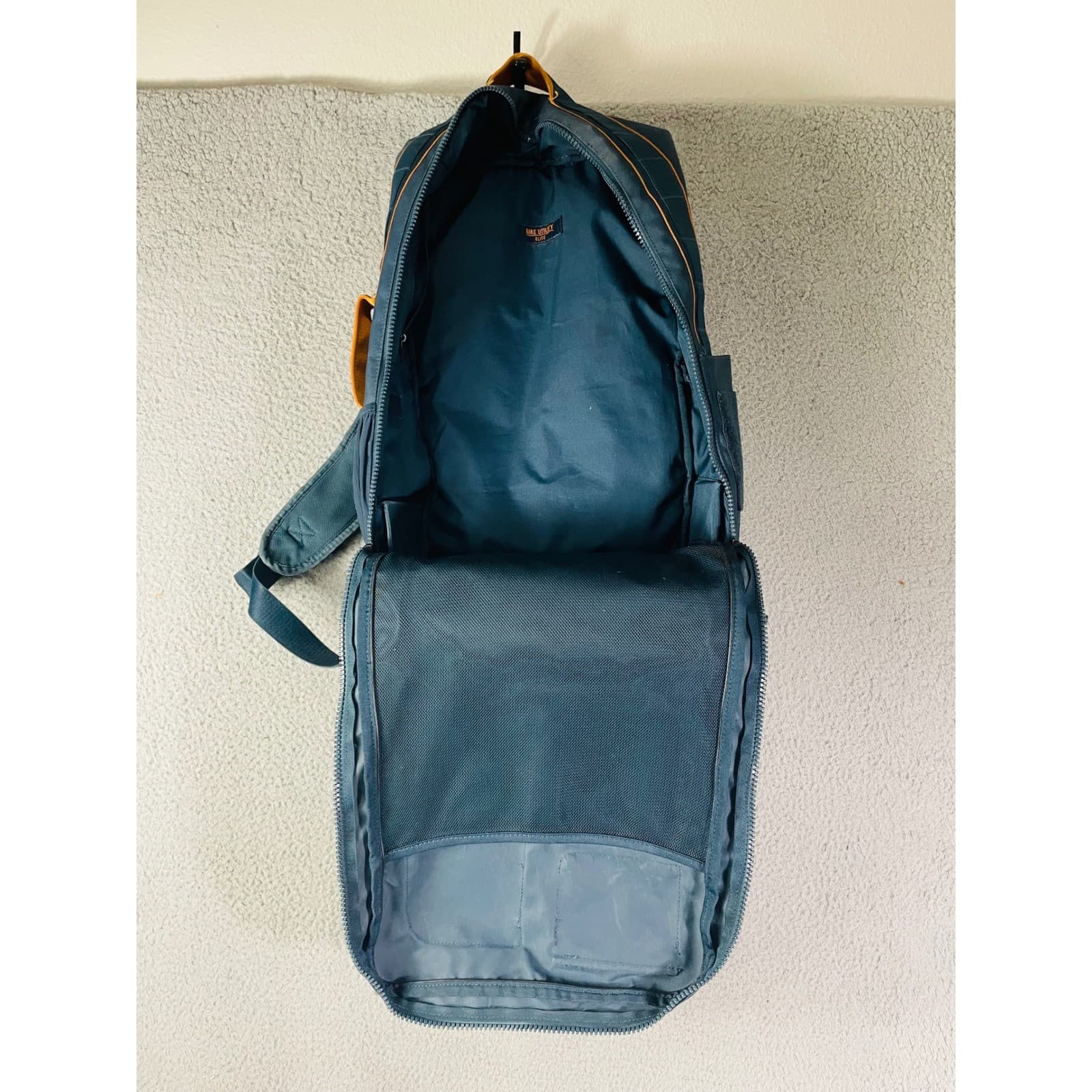 Nike Utility Elite Backpack Navy Blue Orange Training Gym Laptop Bag Air Max - Thumbnail 6
