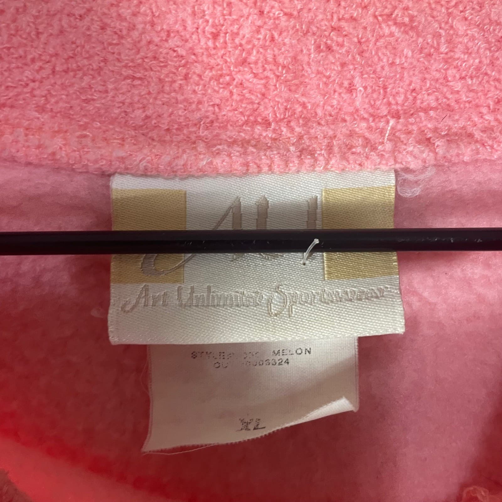 Vintage Yakama Nation Sweatshirt XL Pink Fleece Made USA 90s Mock Neck Pullover - Thumbnail 5