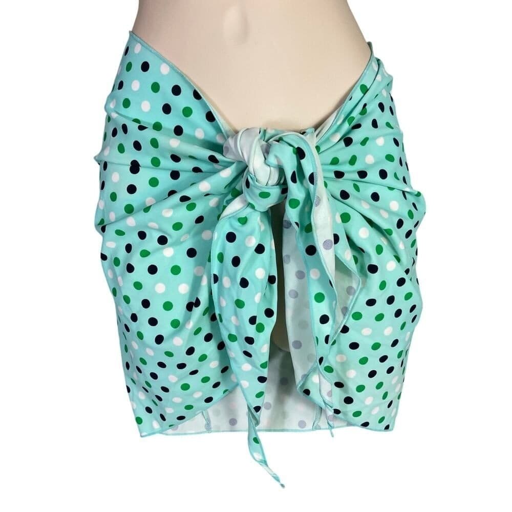 Sun Casuals Women's Size 16 Polka Dot Wrap Skirt Short Summer Casual - Thumbnail 3