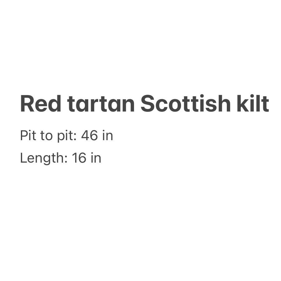 Red Tartan Plaid Kilt Skirt Buckle Detail Mini Skirt Size 46 - Thumbnail 2