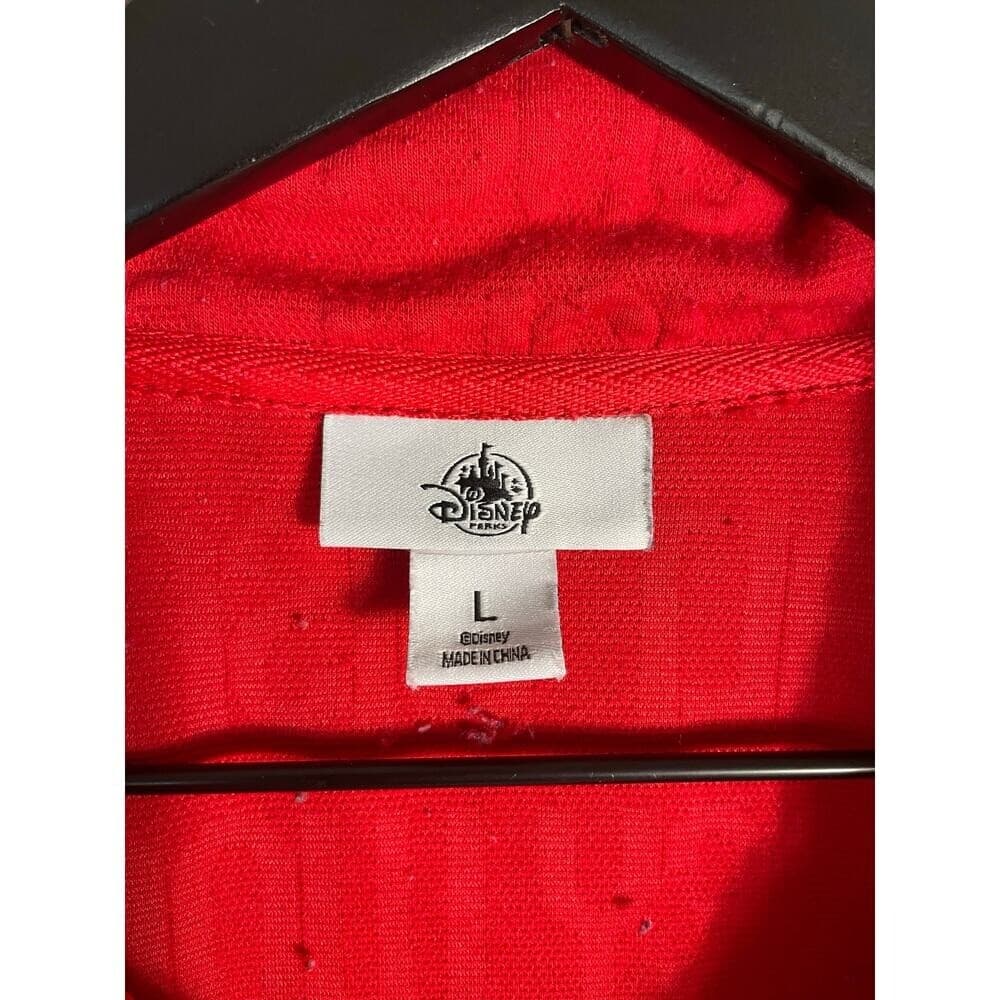 Walt Disney World Red Track Jacket Embossed Zip Varsity Unisex Adult Large - Thumbnail 4