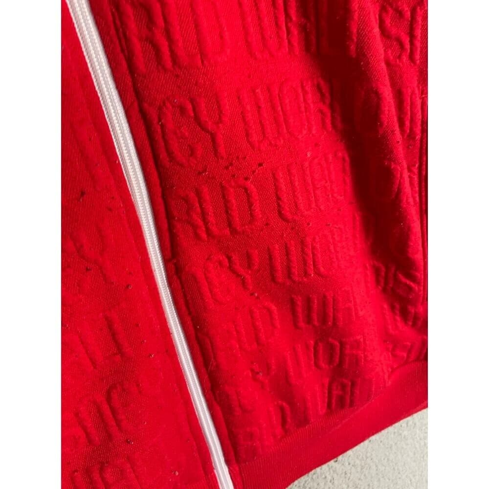 Walt Disney World Red Track Jacket Embossed Zip Varsity Unisex Adult Large - Thumbnail 9