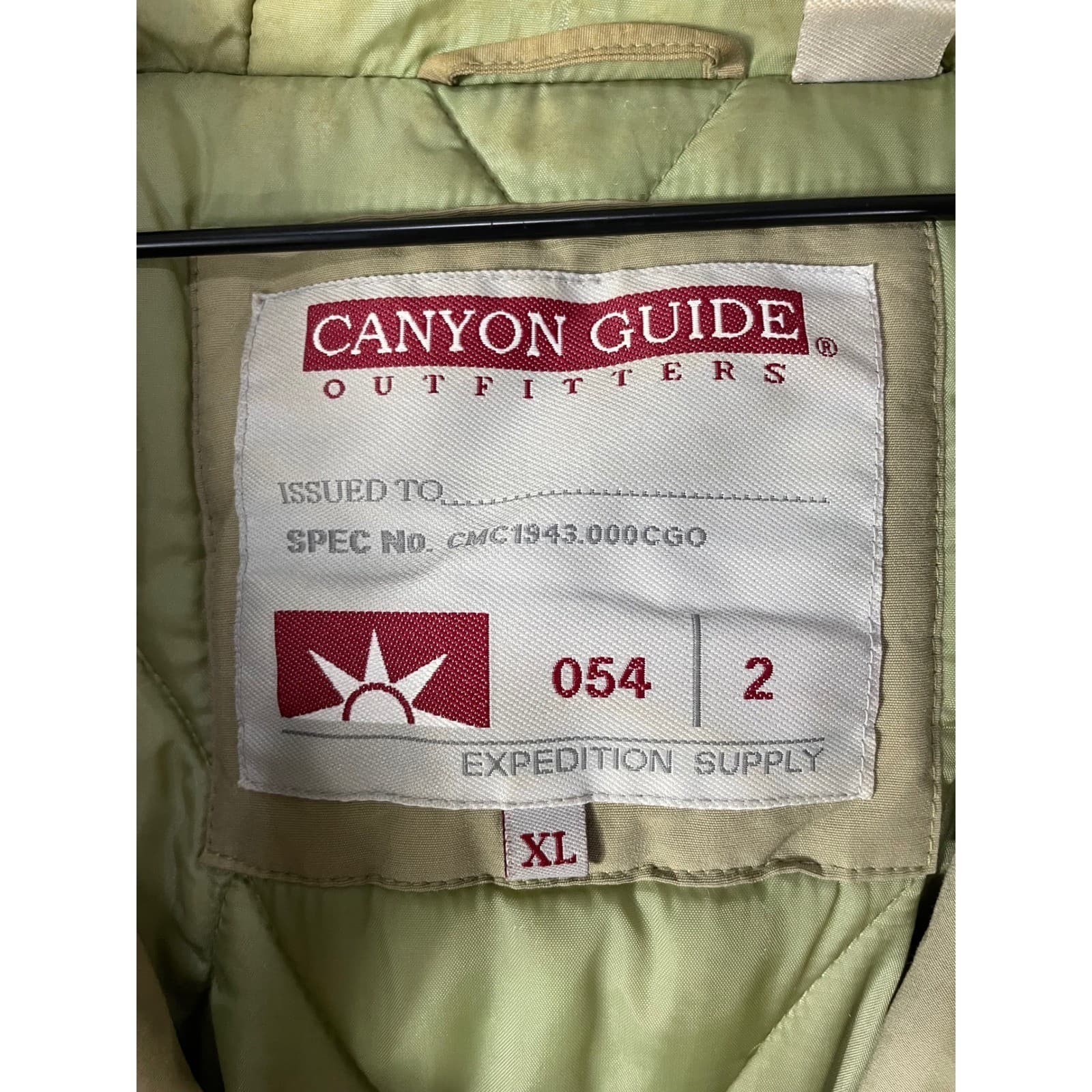 Canyon Guide Outfitters Expedition Supply Parka Mens XL Khaki Faux Shearling - Thumbnail 4