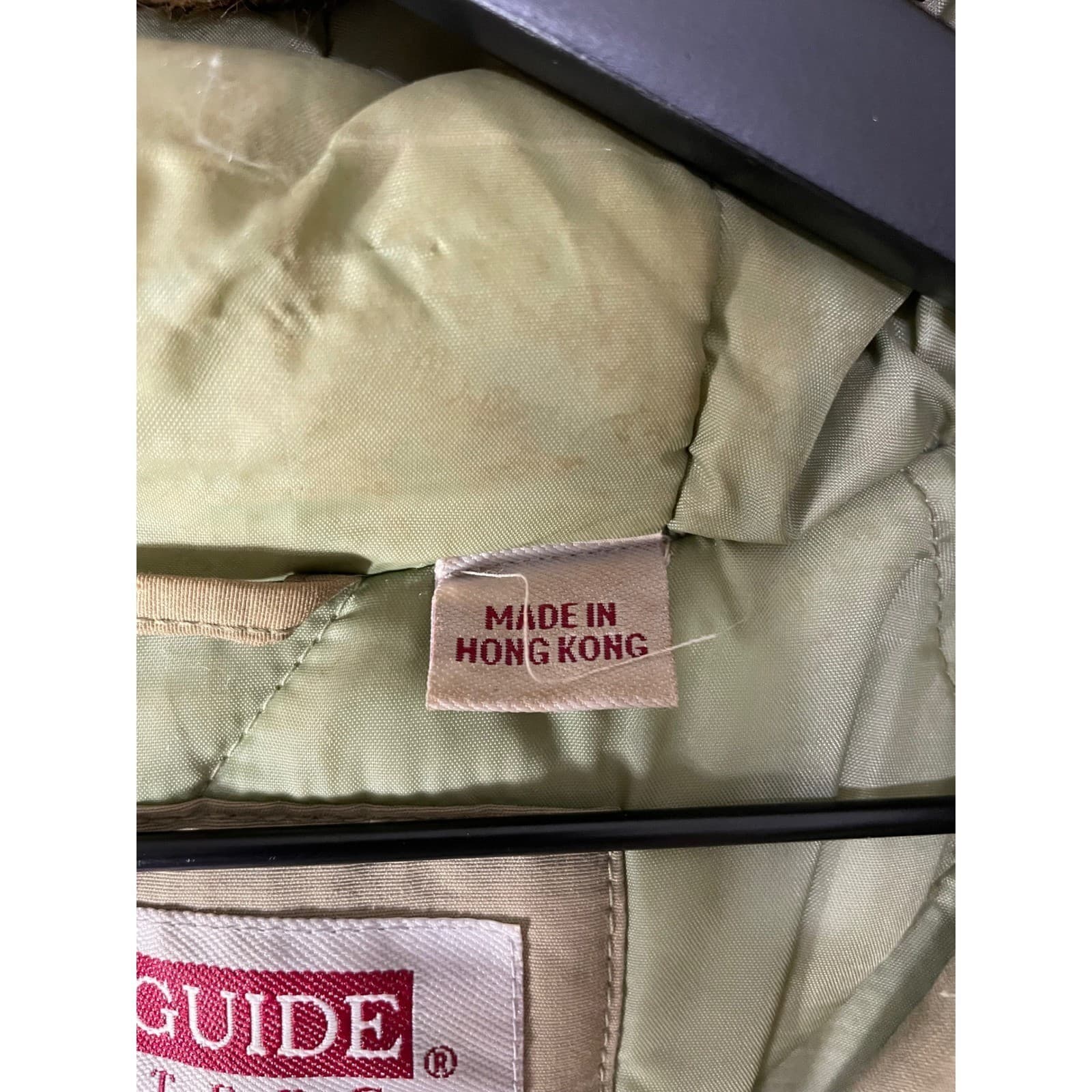 Canyon Guide Outfitters Expedition Supply Parka Mens XL Khaki Faux Shearling - Thumbnail 6