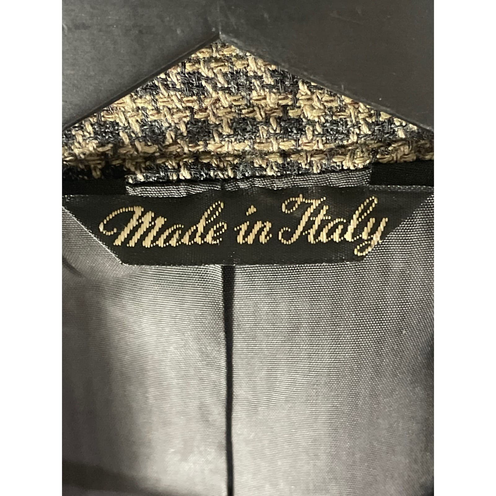 Mens 44R Vito Rufolo Houndstooth Wool Sport Coat Blazer Made Italy Brown Gray - Thumbnail 7