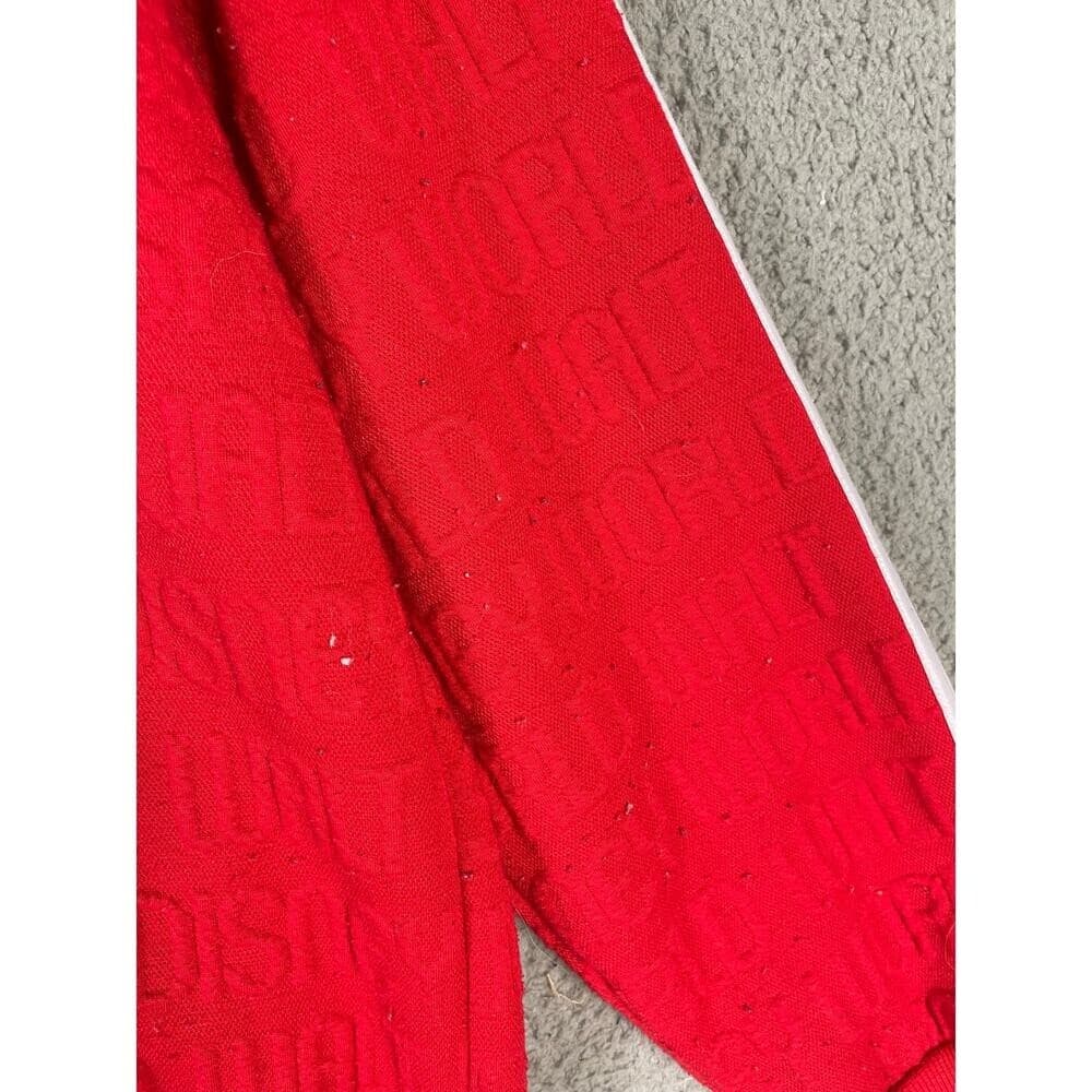 Walt Disney World Red Track Jacket Embossed Zip Varsity Unisex Adult Large - Thumbnail 7