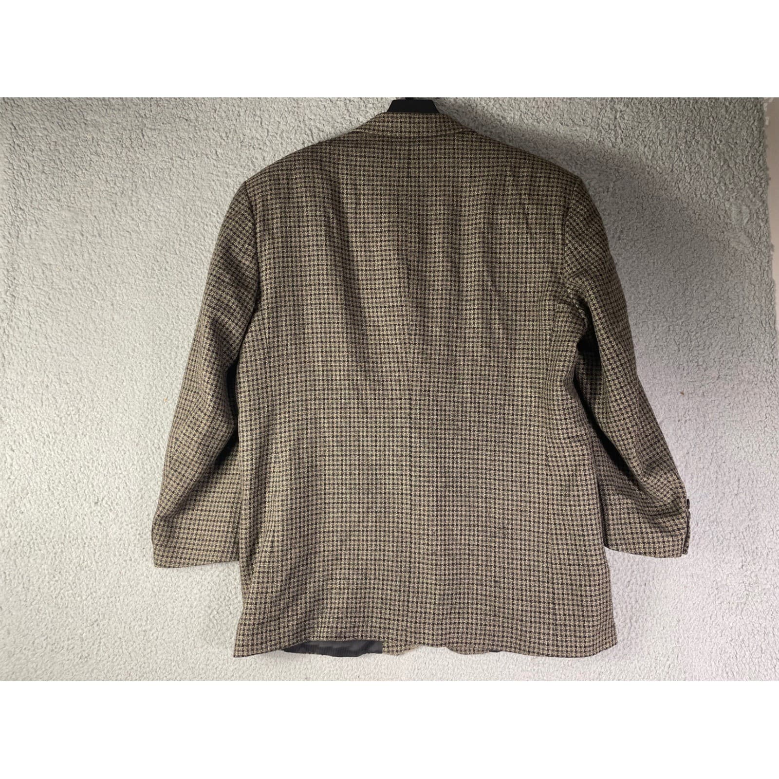 Mens 44R Vito Rufolo Houndstooth Wool Sport Coat Blazer Made Italy Brown Gray - Thumbnail 10