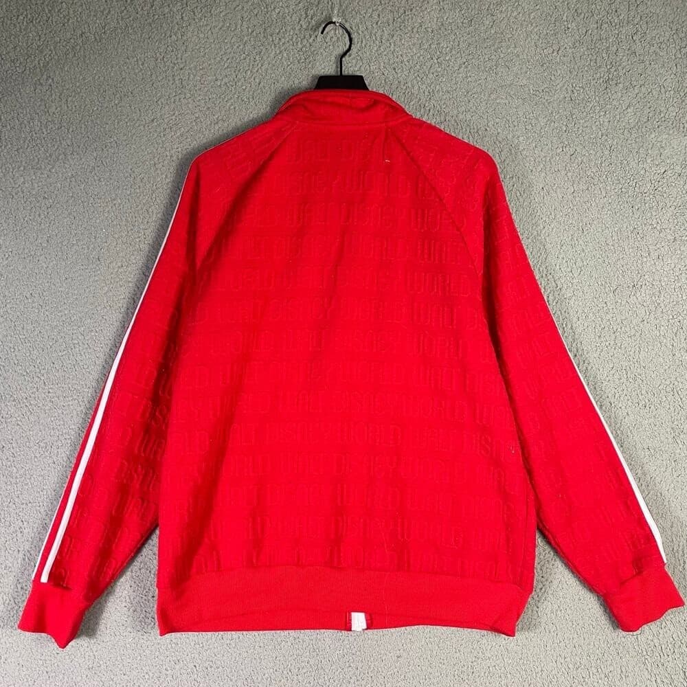 Walt Disney World Red Track Jacket Embossed Zip Varsity Unisex Adult Large - Thumbnail 11