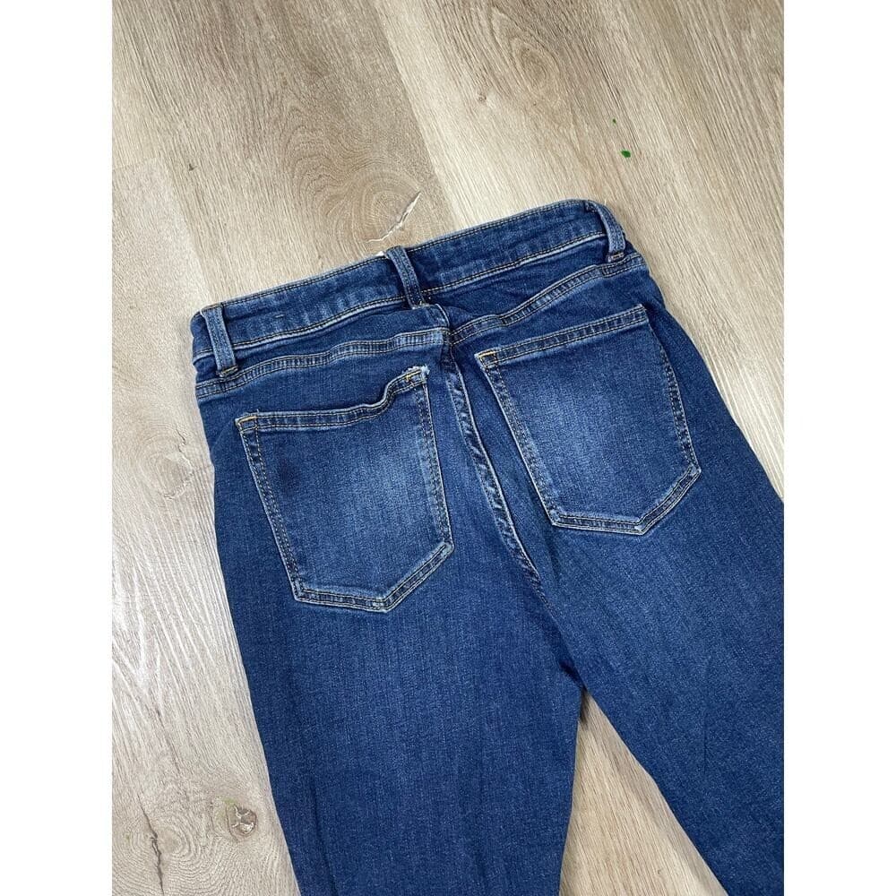H&M Women's High Waist 8 Skinny Jeans Blue Stretch Denim 99% Cotton Casual Y2K - Thumbnail 9