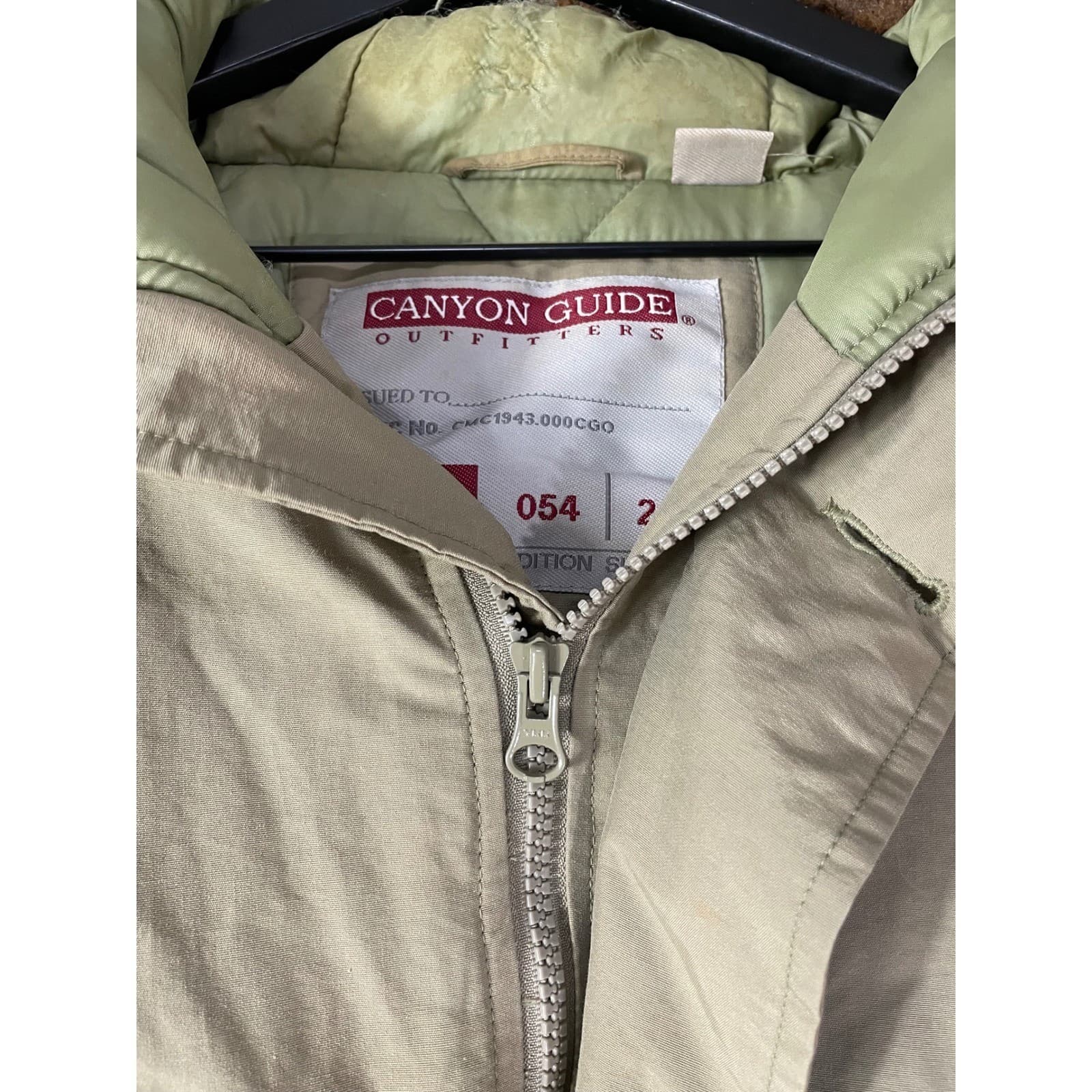 Canyon Guide Outfitters Expedition Supply Parka Mens XL Khaki Faux Shearling - Thumbnail 10