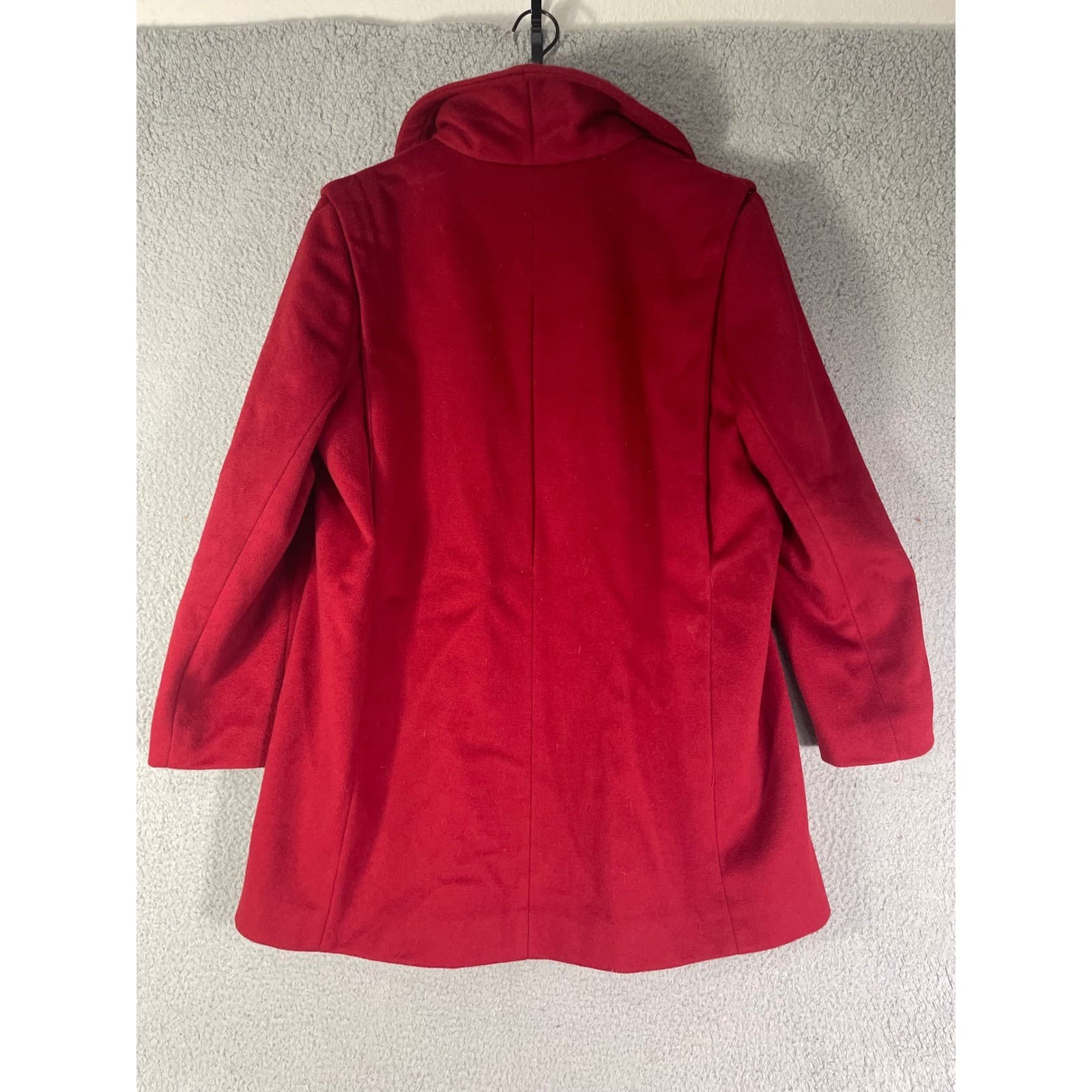 Worumbo 100% Wool Blazer Red Womens Vintage Coat Jacket Tailored USA M/L - Thumbnail 7
