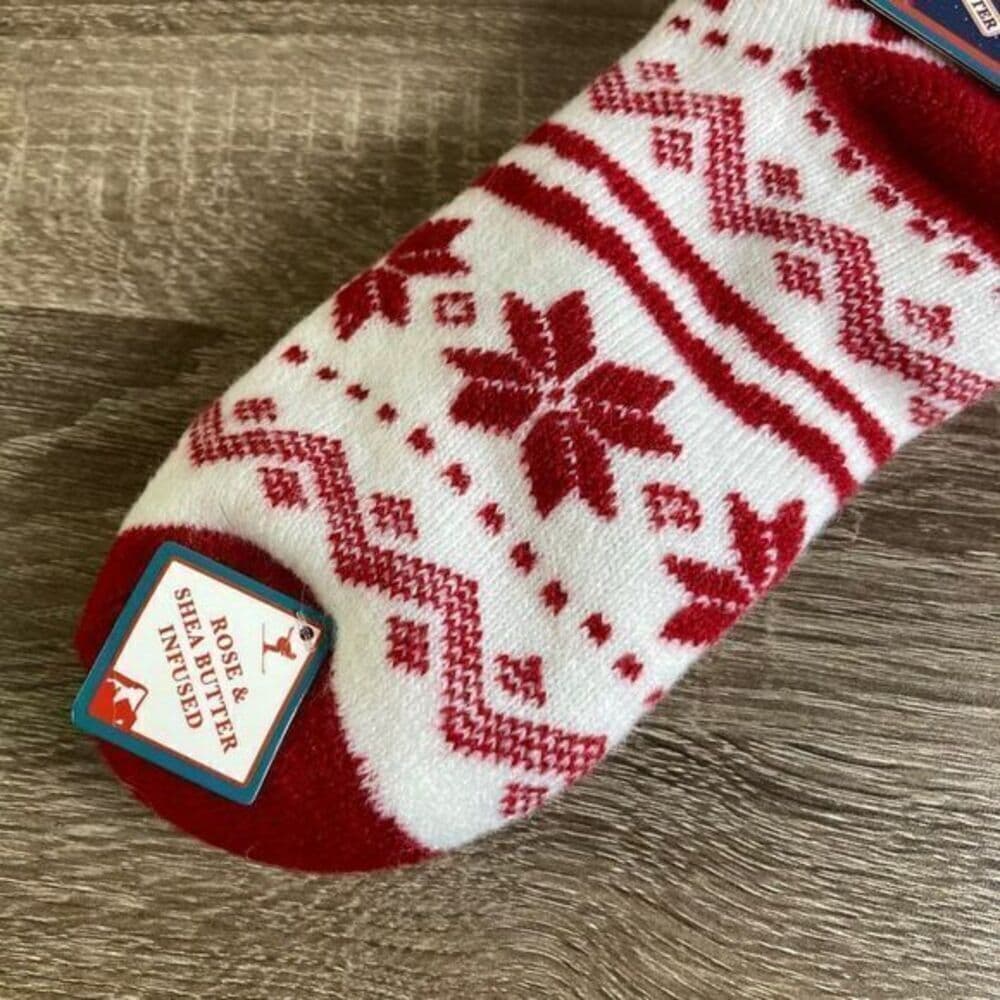 Aromasoles Socks Infused Rose Shea Butter Slipper Lounge Womens One Size - Thumbnail 6