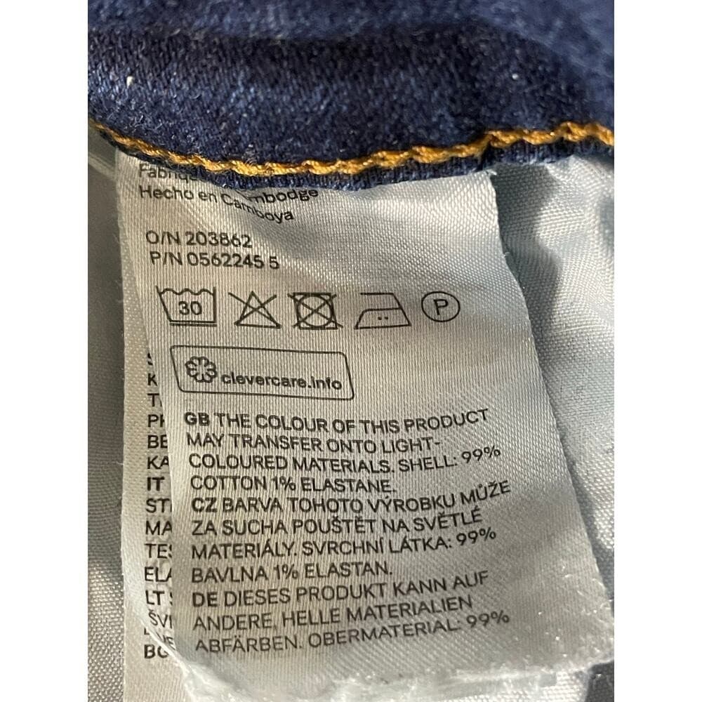 H&M Women's High Waist 8 Skinny Jeans Blue Stretch Denim 99% Cotton Casual Y2K - Thumbnail 10