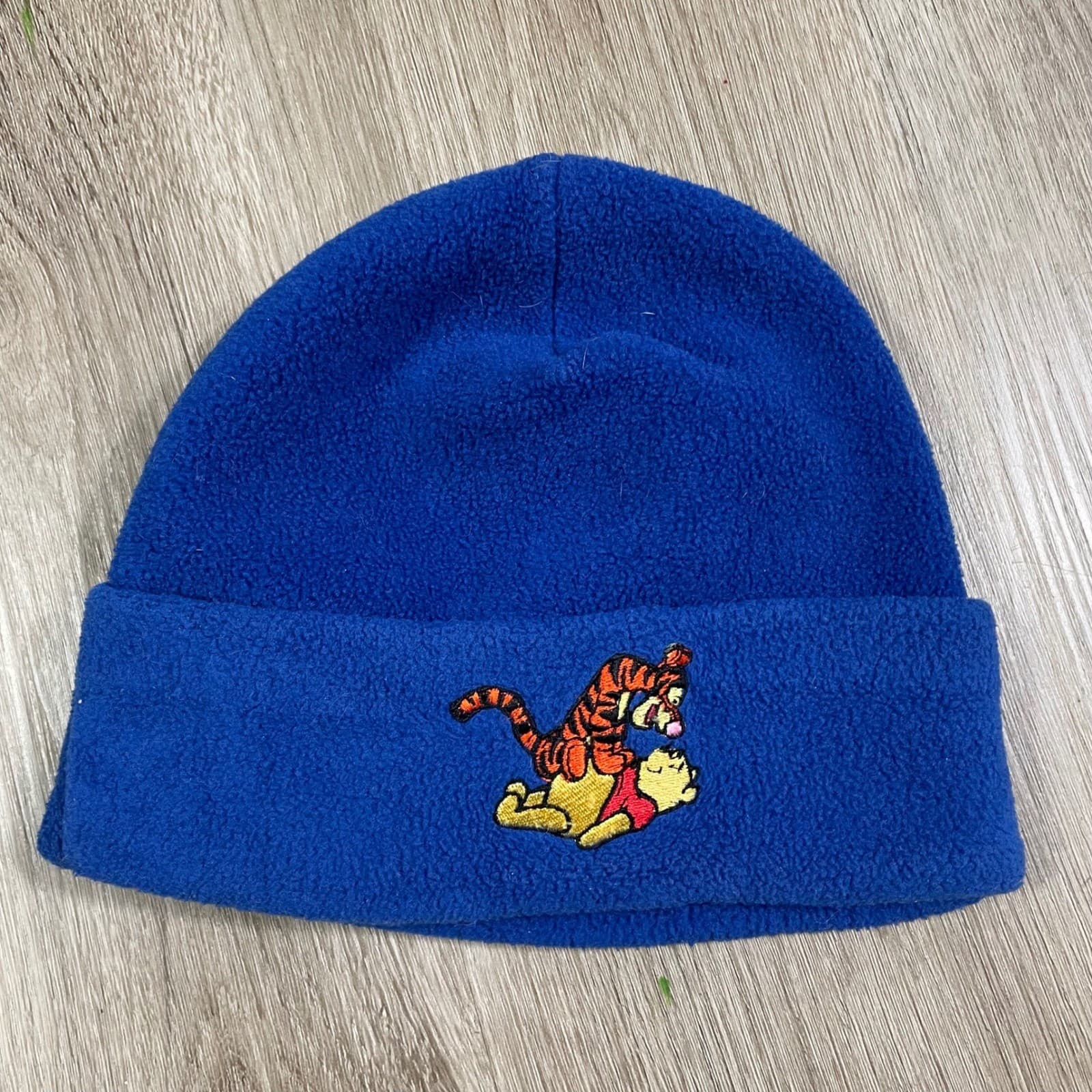 Walt Disney World Blue Fleece Beanie Hat Winnie the Pooh Tigger Vintage - Thumbnail 7