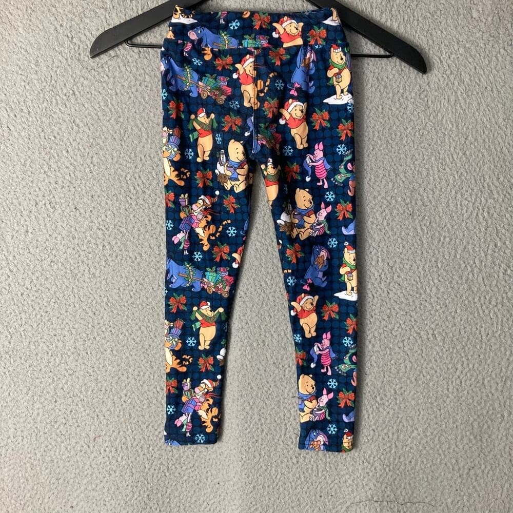 Amelia Rose Kids Christmas Leggings Disney Winnie The Pooh Holiday S/M - Thumbnail 5