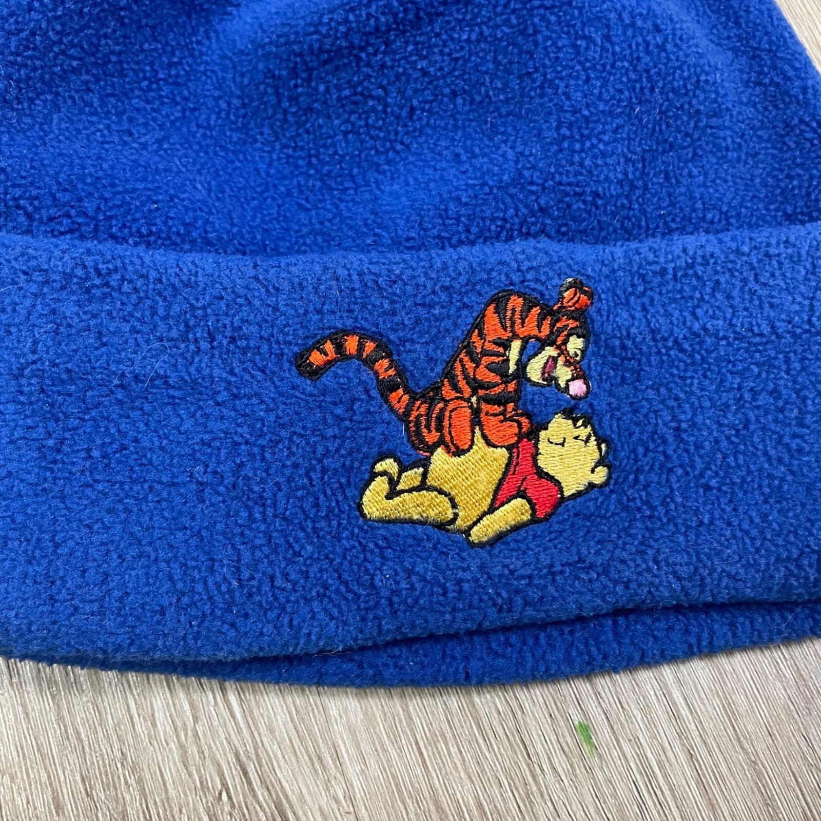 Walt Disney World Blue Fleece Beanie Hat Winnie the Pooh Tigger Vintage - Thumbnail 8