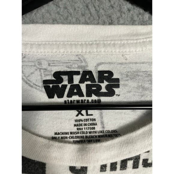 Star Wars Mandalorian The Child Graphic Tee Shirt All Over Print Unisex XL White - Thumbnail 5