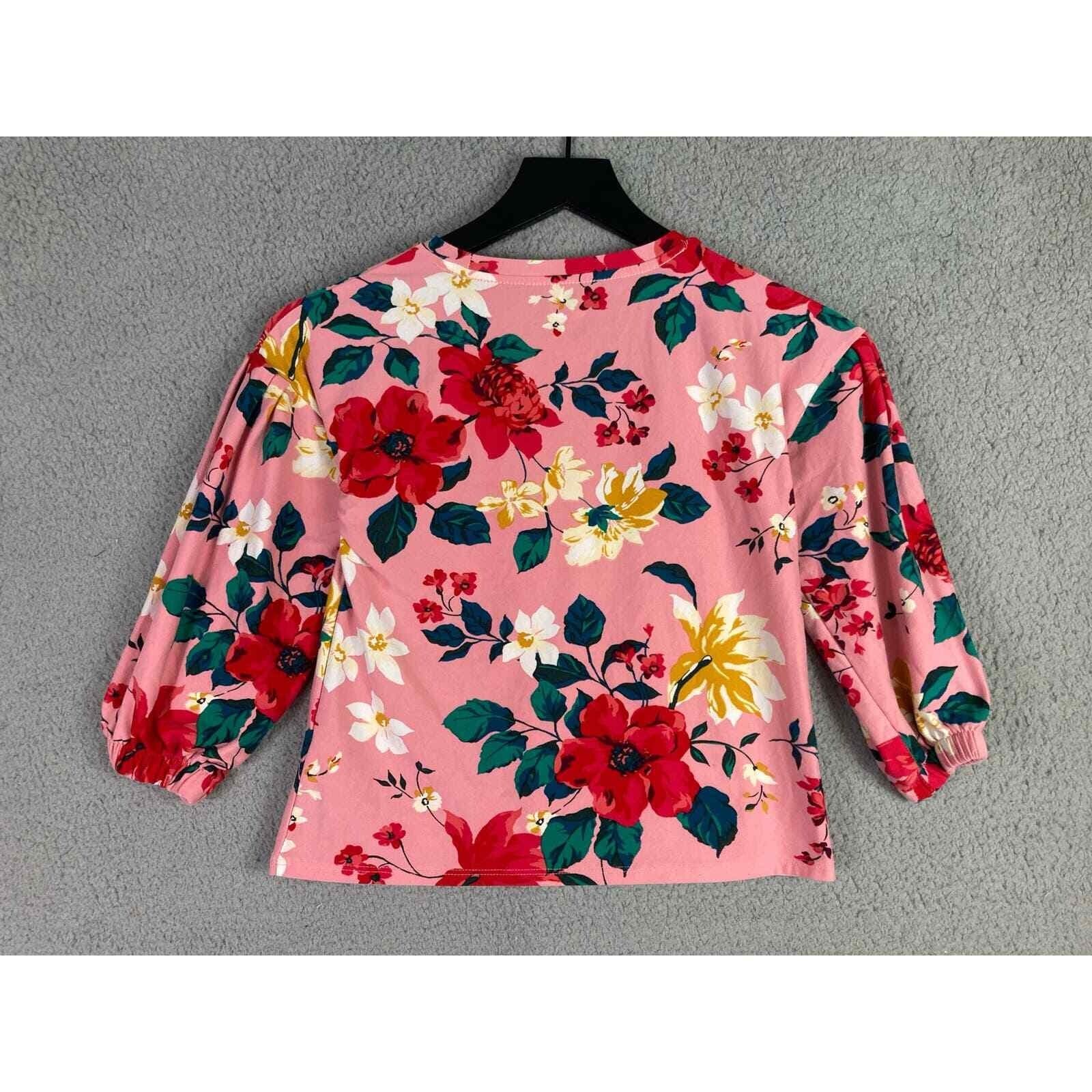 Old Navy Girls Pink Floral Top Long Sleeve Shirt Size Small Casual Fashion Cute - Thumbnail 6