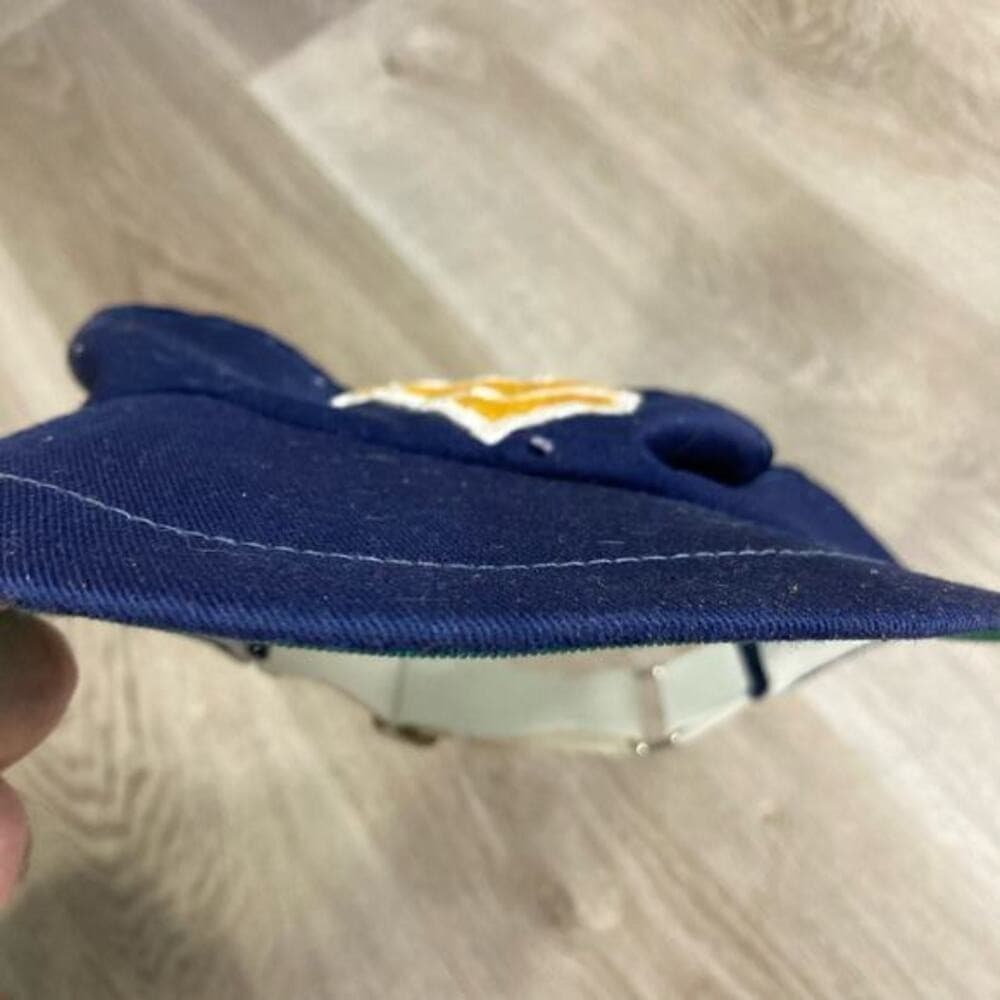 Vintage West Virginia Mountaineers NCAA Adjustable Visor Hat Blue Unisex Adult - Thumbnail 8