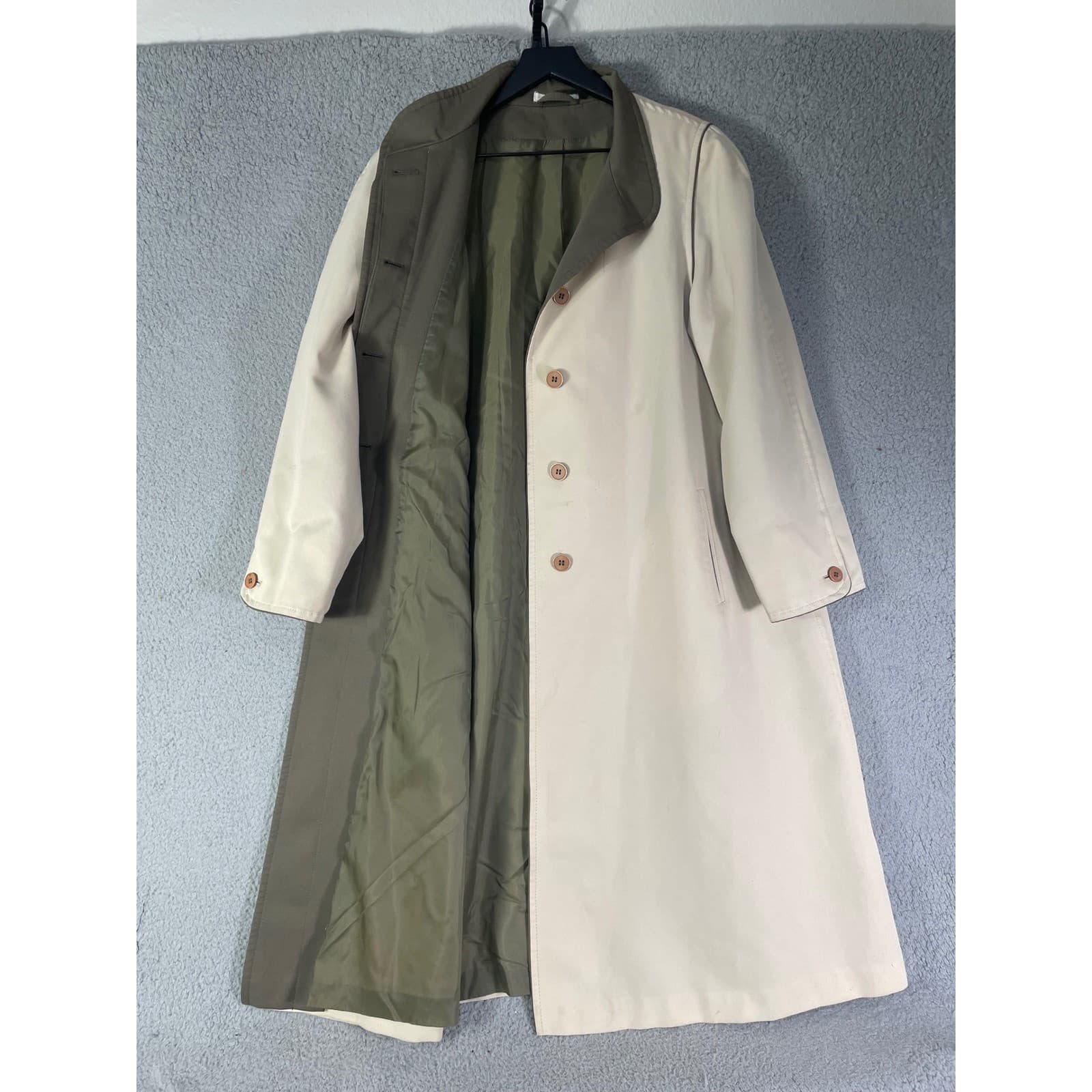 Vintage Forecaster Boston Beige Trench Coat Womens 15/16 Long Raincoat Lined - Thumbnail 9