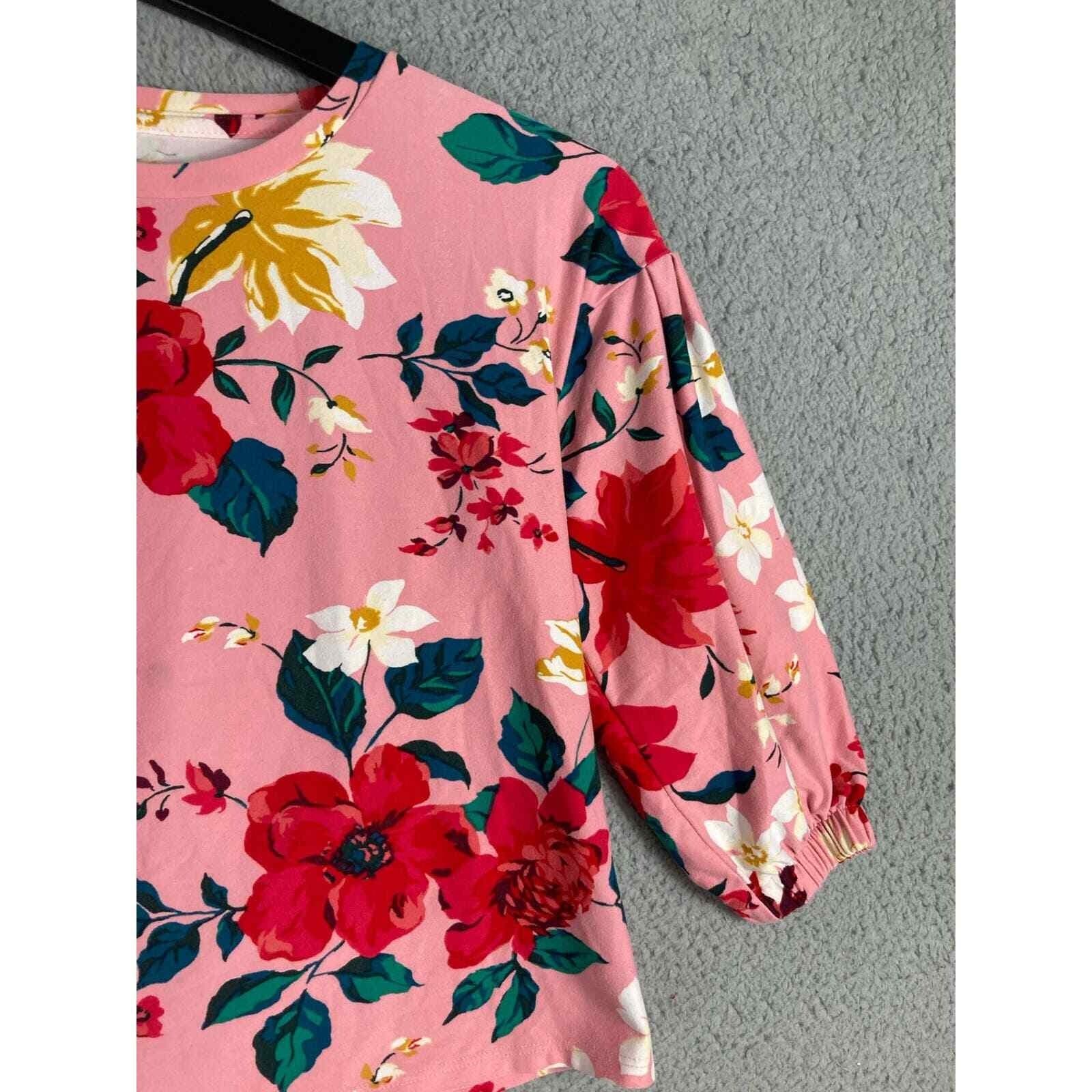 Old Navy Girls Pink Floral Top Long Sleeve Shirt Size Small Casual Fashion Cute - Thumbnail 9