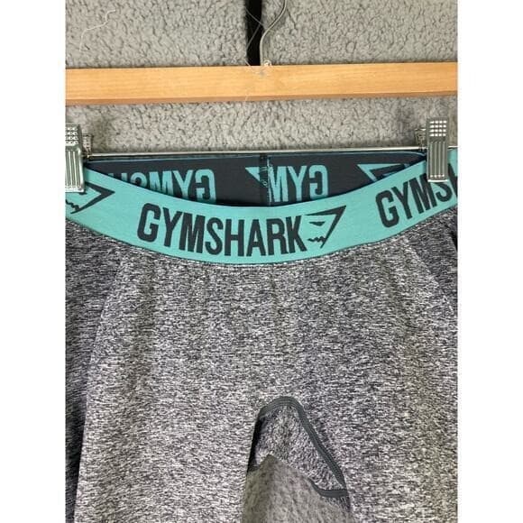 Gymshark Flex Leggings Small Charcoal Marl Teal Low Rise Seamless Workout Pants - Thumbnail 8