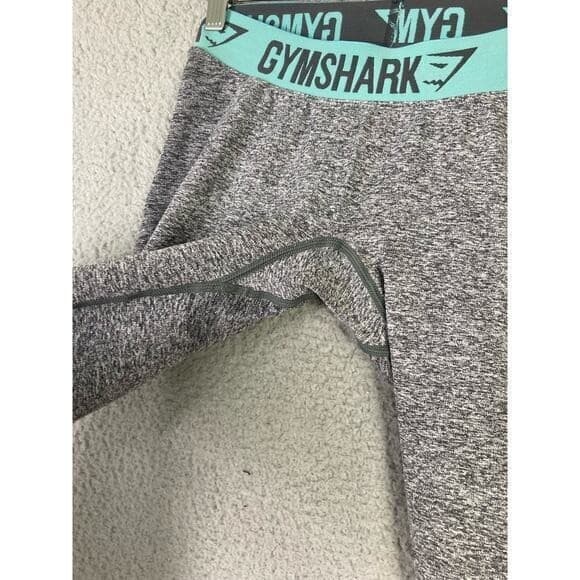 Gymshark Flex Leggings Small Charcoal Marl Teal Low Rise Seamless Workout Pants - Thumbnail 6