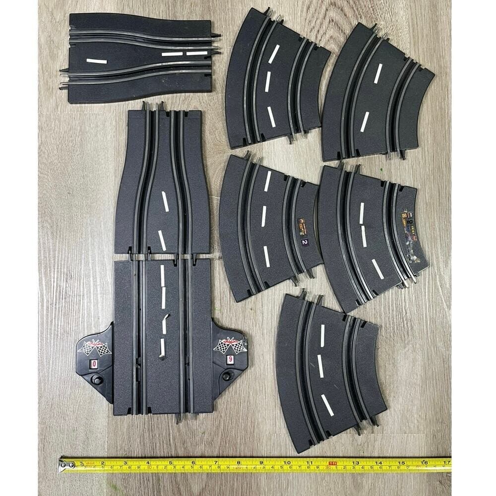 Golden Bright ACO Slot Car Track Lot Curved & Straight Pieces Racing Set - Thumbnail 5