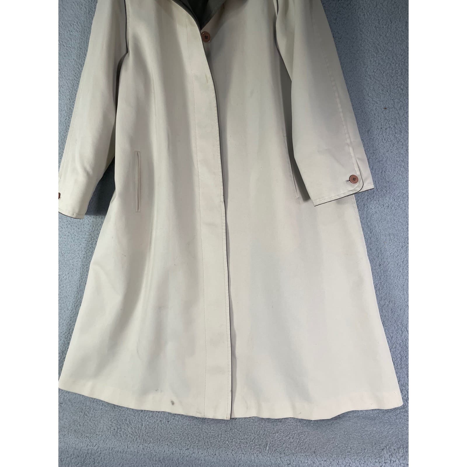 Vintage Forecaster Boston Beige Trench Coat Womens 15/16 Long Raincoat Lined - Thumbnail 12