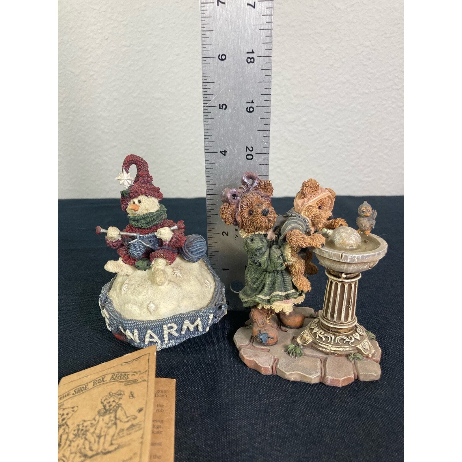Boyds & Bears Friends Bundle 2 Collectible Resin Figurines Christmas Holiday Vtg - Thumbnail 9