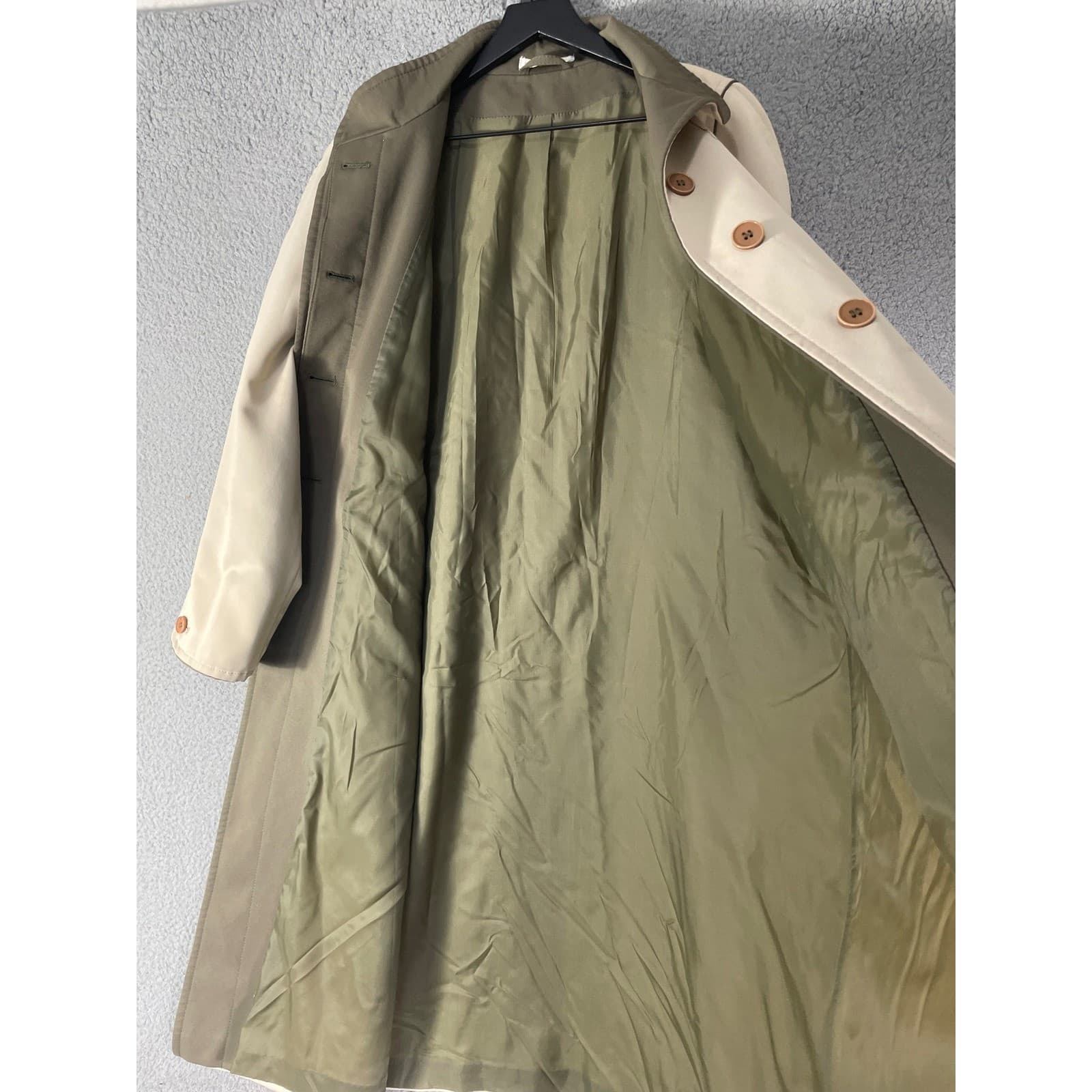 Vintage Forecaster Boston Beige Trench Coat Womens 15/16 Long Raincoat Lined - Thumbnail 15