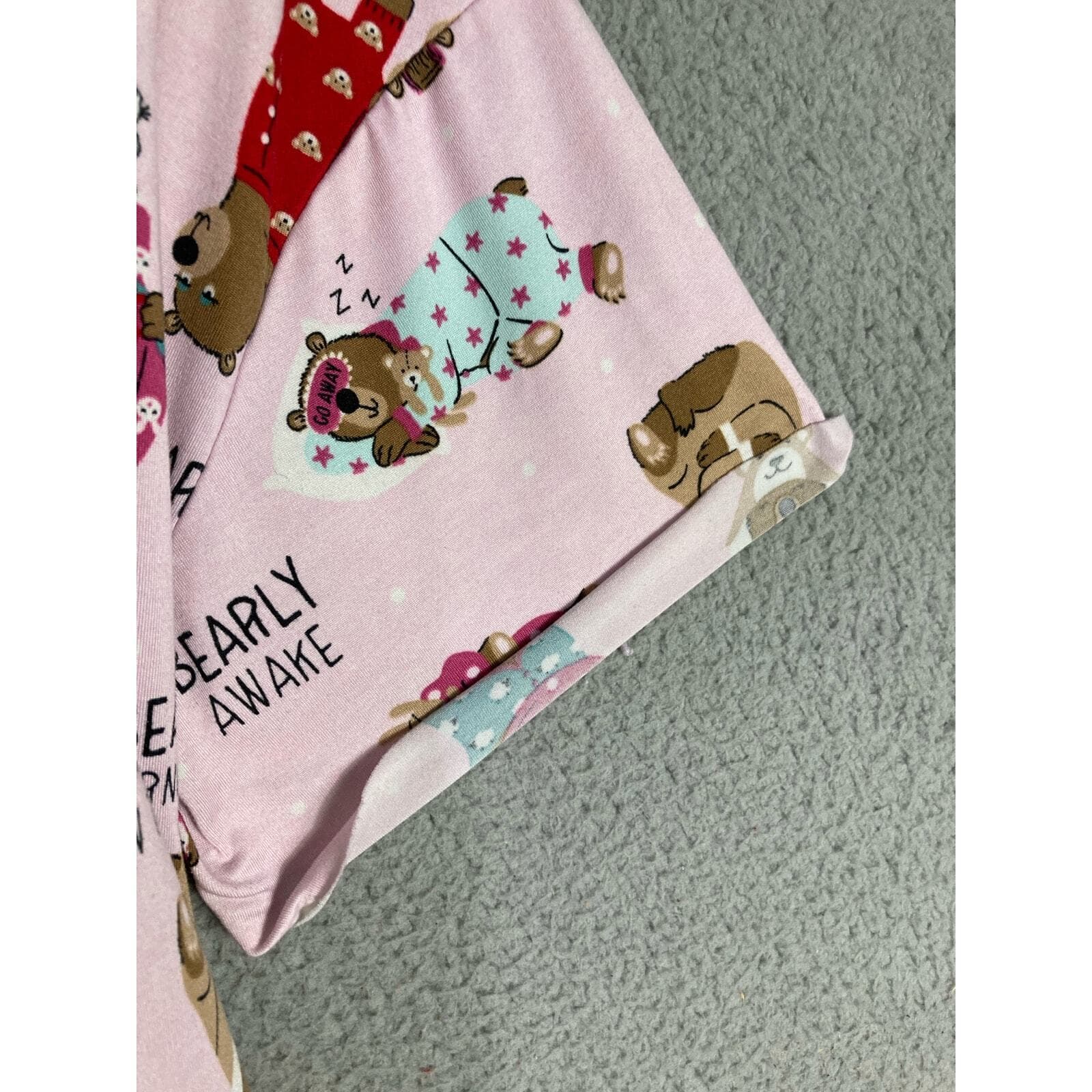 Secret Treasures Women's Pink Bear Graphic Sleepshirt Nightgown Size L - Thumbnail 9