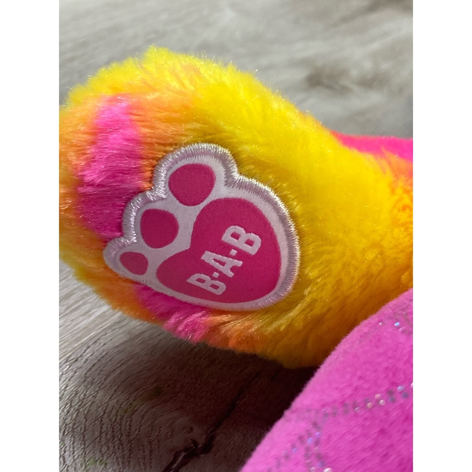 Build A Bear Mer Cat Plush 16” Pink Yellow Tie Dye Mermaid Stuffed Animal - Thumbnail 2