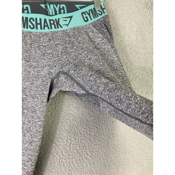 Gymshark Flex Leggings Small Charcoal Marl Teal Low Rise Seamless Workout Pants - Thumbnail 7