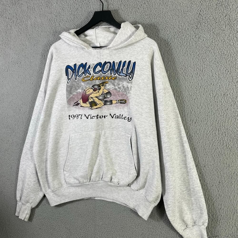 Vintage 1997 Dick Comly Classic Wrestling Hoodie Hanes Activewear XXL - Thumbnail 6