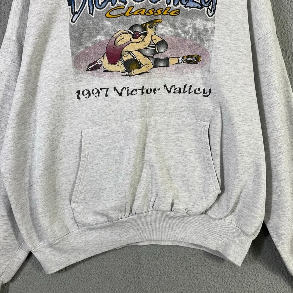 Vintage 1997 Dick Comly Classic Wrestling Hoodie Hanes Activewear XXL - Thumbnail 5