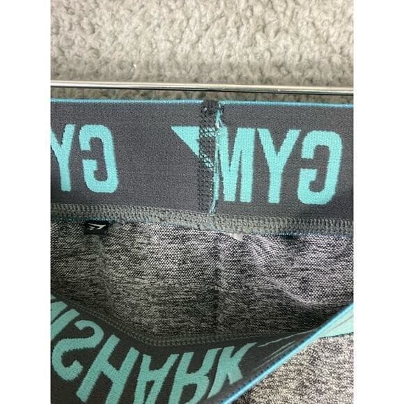 Gymshark Flex Leggings Small Charcoal Marl Teal Low Rise Seamless Workout Pants - Thumbnail 9