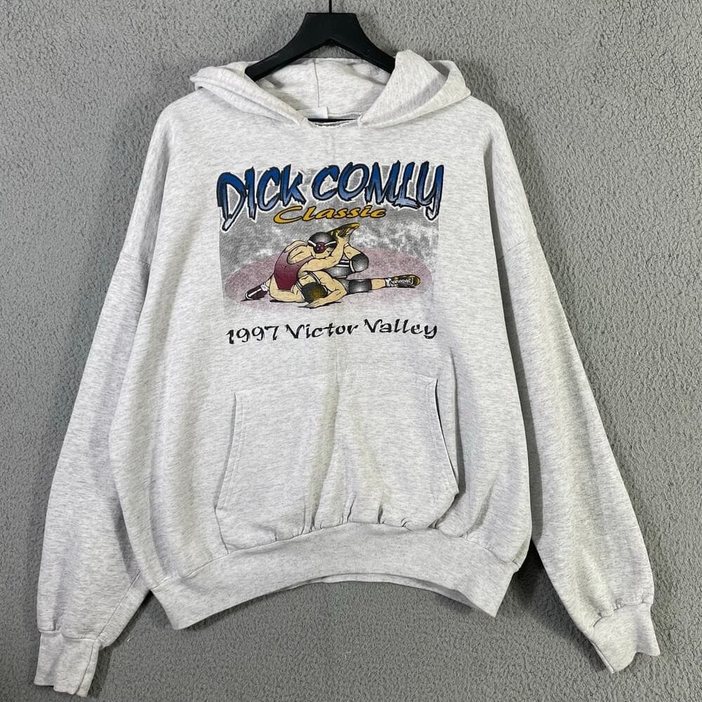 Vintage 1997 Dick Comly Classic Wrestling Hoodie Hanes Activewear XXL - Thumbnail 11