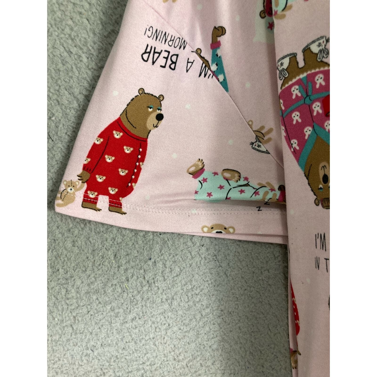 Secret Treasures Women's Pink Bear Graphic Sleepshirt Nightgown Size L - Thumbnail 8