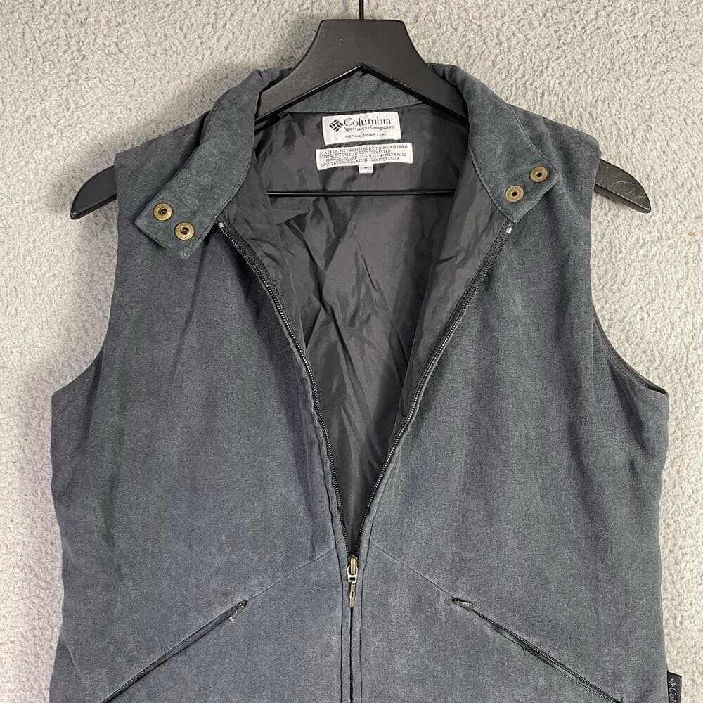 Columbia Vintage Gray Zip Up Utility Vest Women's Sz S Full Zip Pockets Outdoor - Thumbnail 11