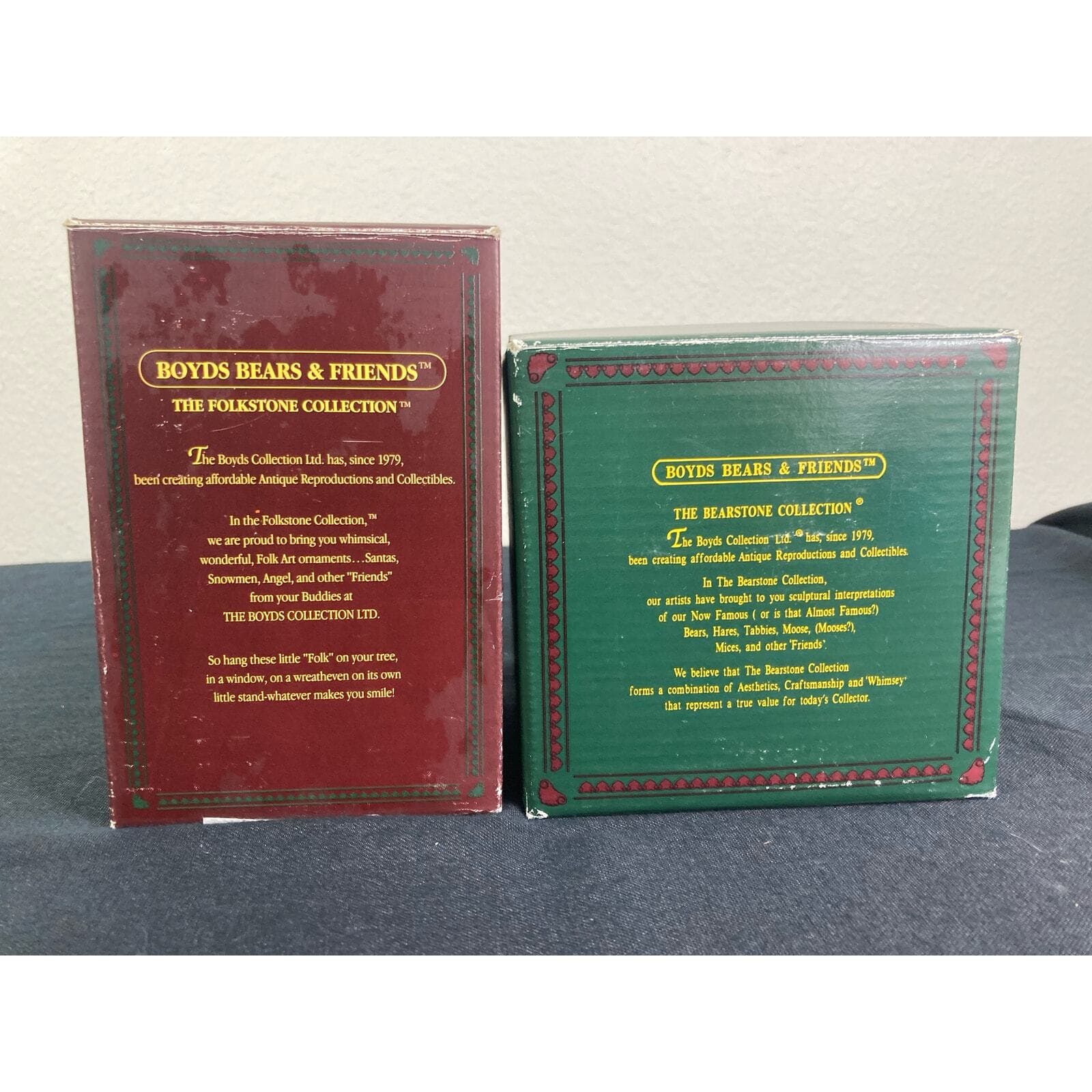 Boyds & Bears Friends Bundle 2 Collectible Resin Figurines Christmas Holiday Vtg - Thumbnail 4