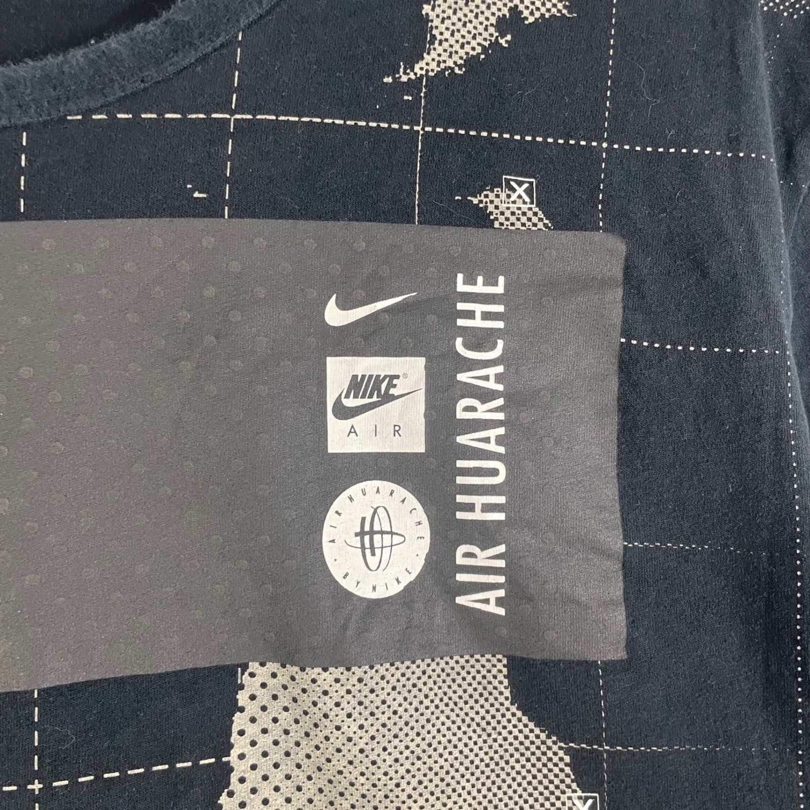 Nike Air Huarache Worldwide Graphic T-Shirt Mens XXL Black Short Sleeve Cotton - Thumbnail 8
