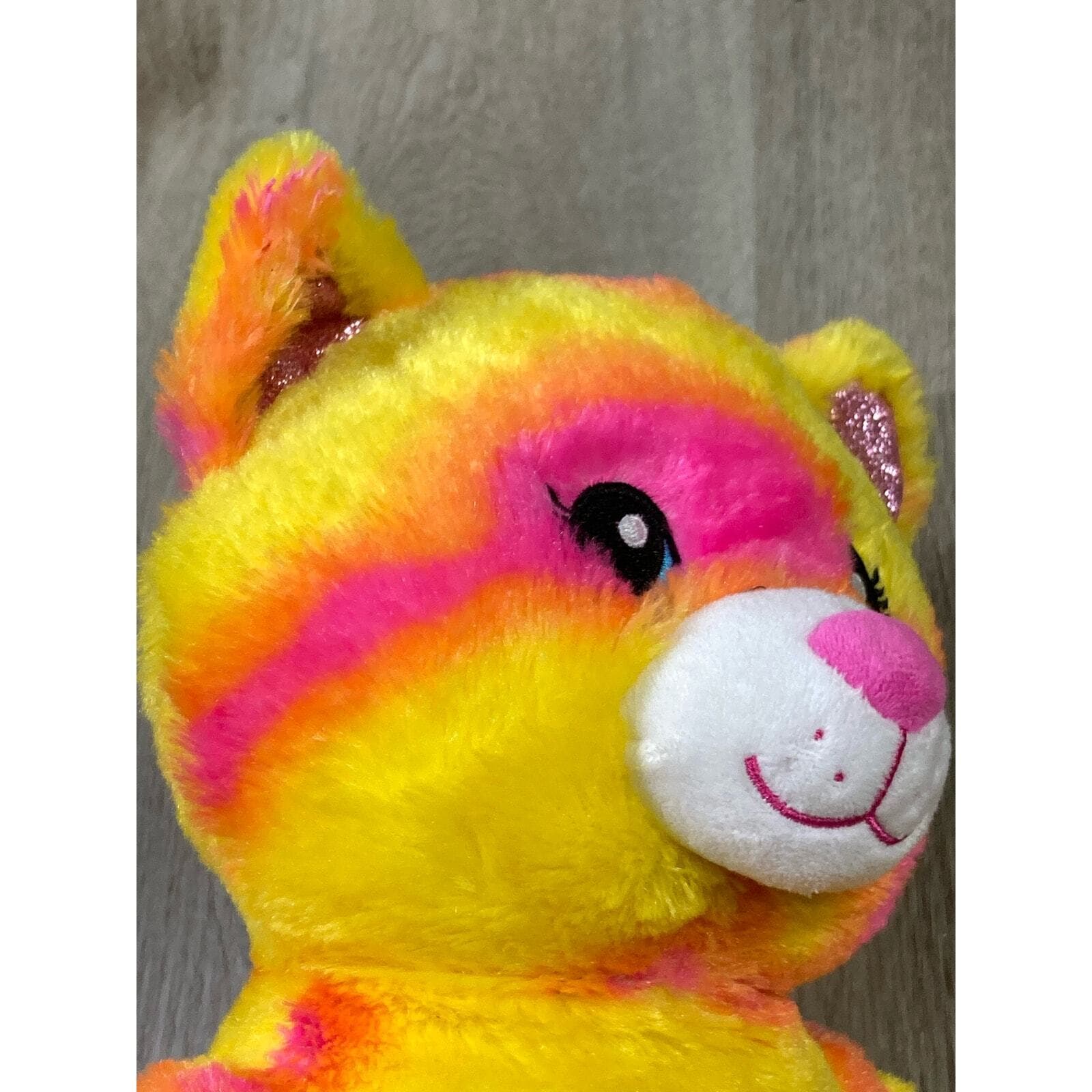 Build A Bear Mer Cat Plush 16” Pink Yellow Tie Dye Mermaid Stuffed Animal - Thumbnail 10