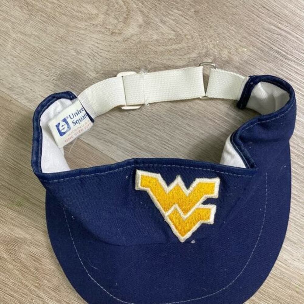 Vintage West Virginia Mountaineers NCAA Adjustable Visor Hat Blue Unisex Adult - Thumbnail 7
